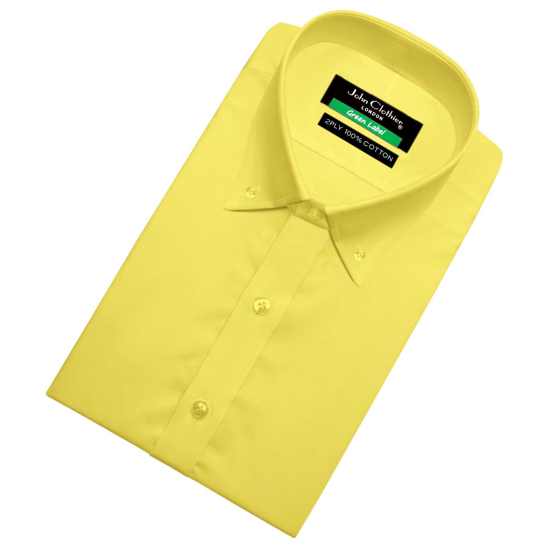 Yellow Formal Dress Shirt For Men's Button Down Collar Polo Shirt 100% Cotton Long Sleeves Made to Measure Pointed Oxford Kent Collar Shirt Yellow Formal Dress Shirt For Men's Button Down Collar Polo Shirt 100% Cotton Long Sleeves Made to Measure Pointed Oxford Kent Collar Shirt