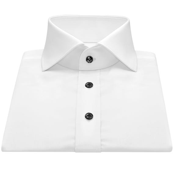 clean collar white dress shirt CLEAN Boys Twill NON IRON Cutaway Collar Long Sleeves Extra Slim / 6