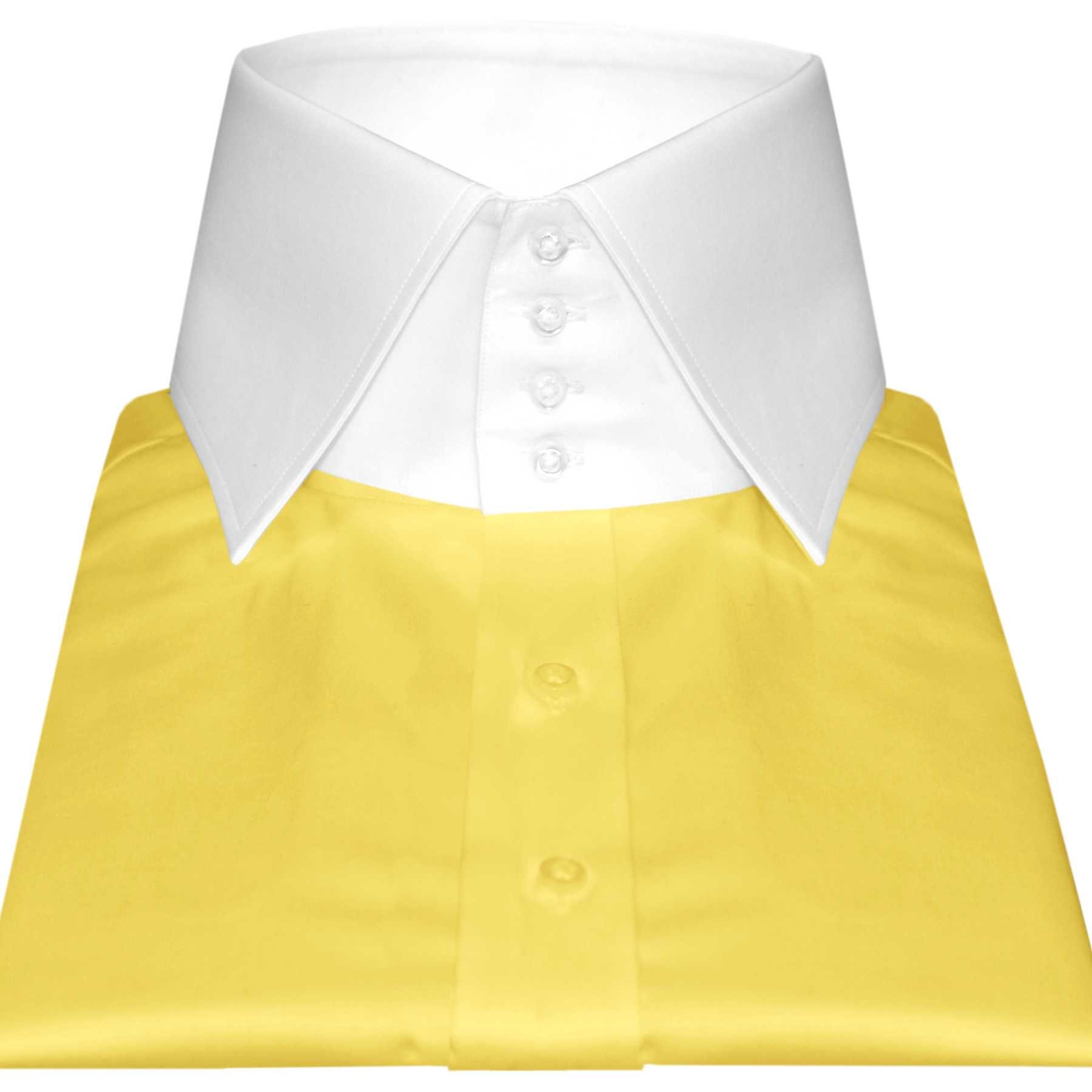 dress shirt yellow collar Slim Fit Yellow Solid Button-Down Collar Non Iron Men's Dress Shirt Wilkes & Riley, LLC