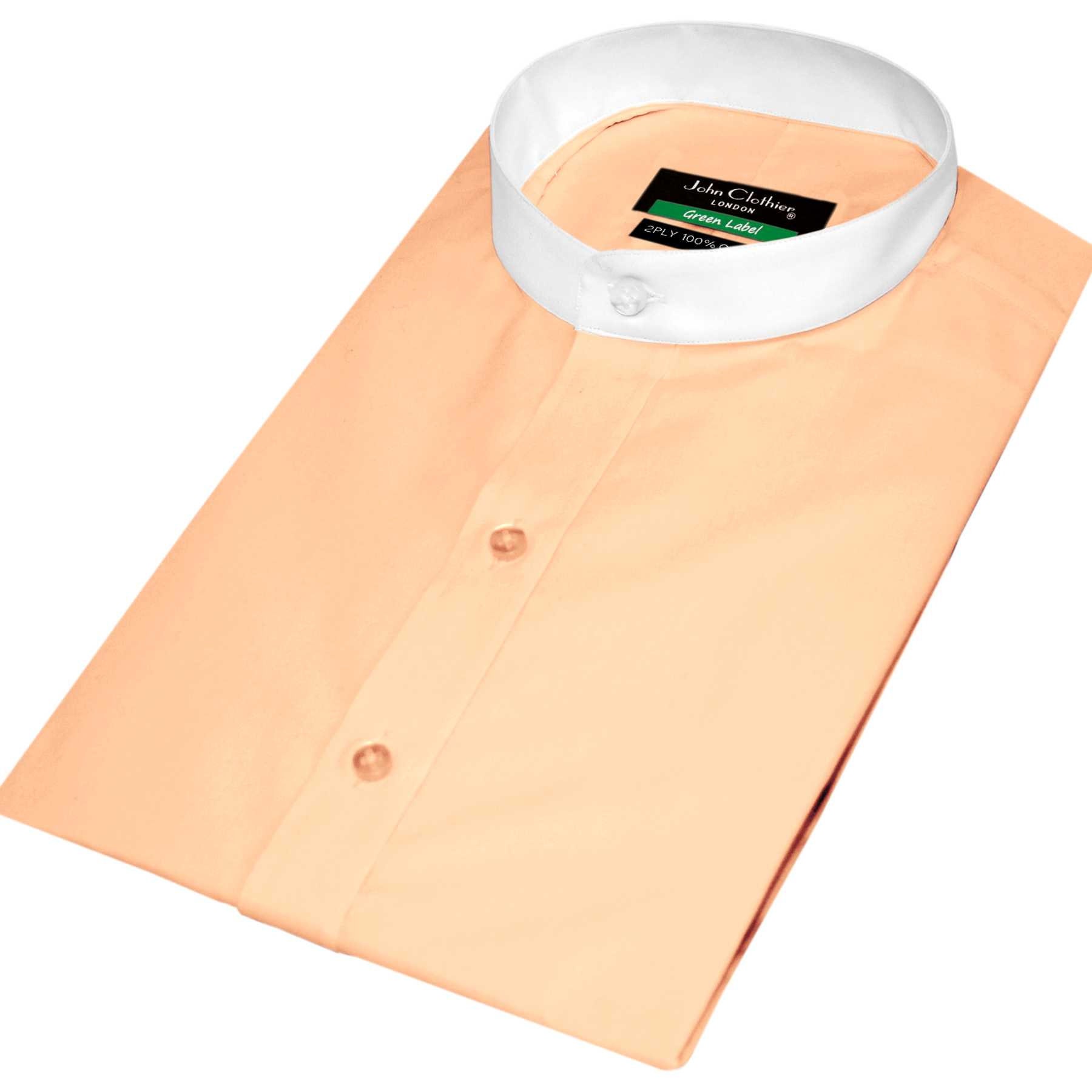 Light Blue Oriental Mao Chines Style collarless Mandarin Preacher Banded Collar Men's Dress Shirt main image 0