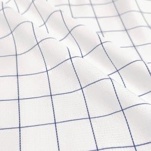 DIY handwerk naaien kleding patchwork stof op maat gesneden 58 inch breed wit blauw ruitjes katoen materiaal