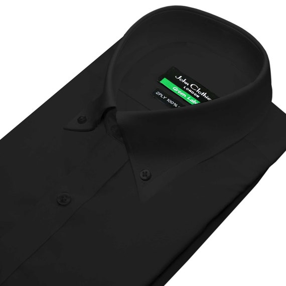 Black polo button down dress shirt hotsell