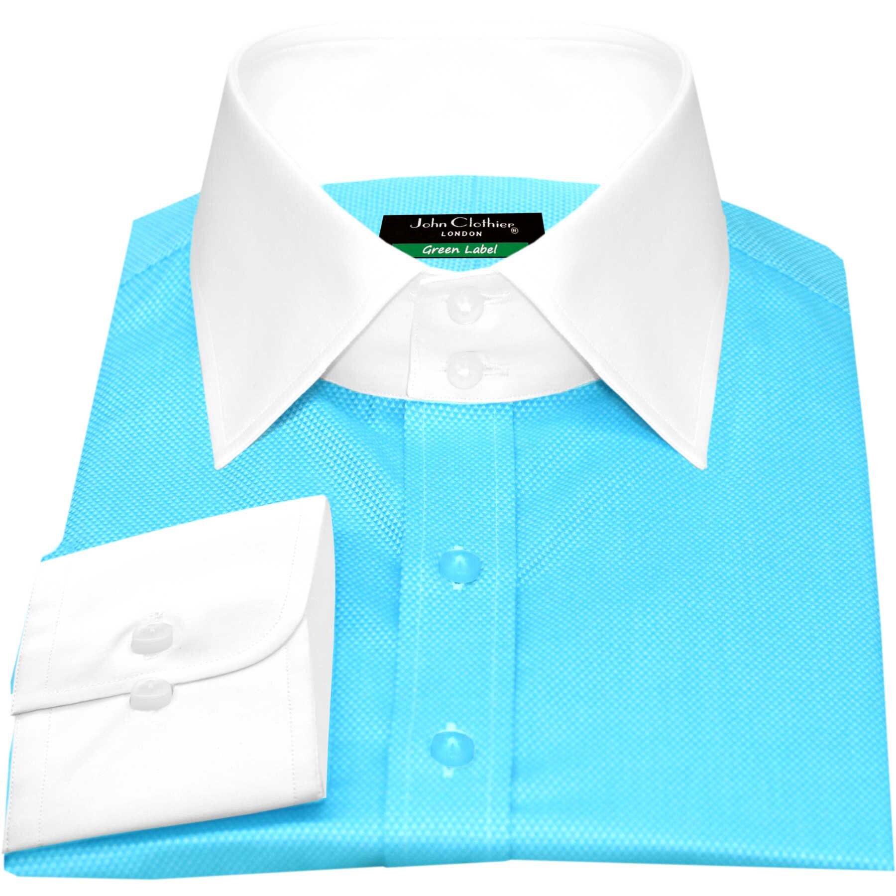Large Windsor Collar Shirt, Men's High Spread Collar Formal Dress
