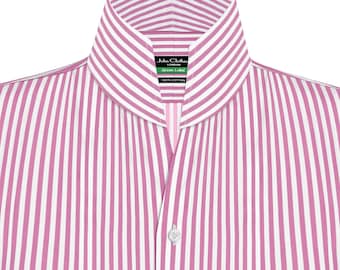 strapless open back dress Athletic Fit Dress Shirt in Pink