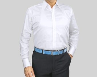 extra wide spread collar dress shirts Quattro Flex Dress Shirt with Semi-Spread Collar Black