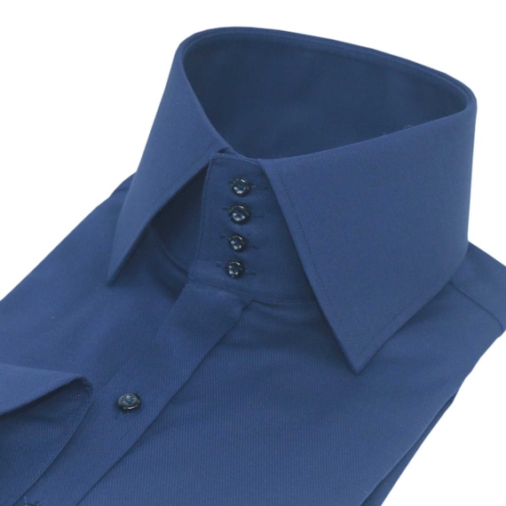 big and tall navy blue dress shirt Men's Big & Tall Westport Black Long Sleeve Hidden Button Down Collar Printed Sport Shirt Navy Multi / 2XB main image 0