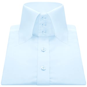Sky Blue Work Chisel Tip High Collar Premium Cotton Occasion Shirt For Him Formal Long Sleeves Dress Shirt Men's Office Wear Summer Shirt