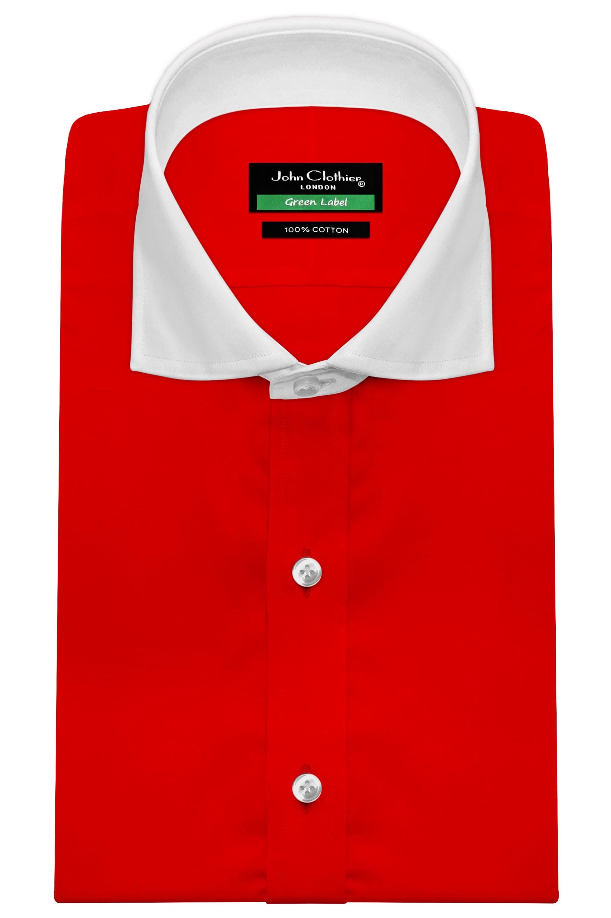 Extreme Cutaway Collar Shirt Men, Red Dress Shirt Mens 100% Cotton Long Sleeves English Cutaway Italian Collar Shirt Men Extreme Cutaway Collar Shirt Men, Red Dress Shirt Mens 100% Cotton Long Sleeves English Cutaway Italian Collar Shirt Men