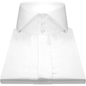 High Neck Vintage Style Men Fashion Grooms White Wedding Shirt President Cutaway High Collar Formal Occasion Dress Shirt Evening Dinner Wear