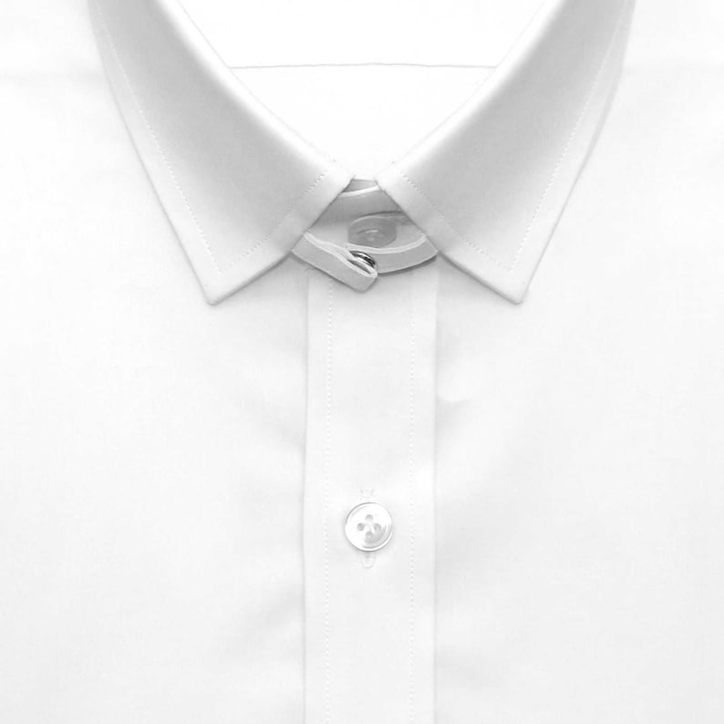 Skyfall's Tab Collar Dress Shirt Men's/ White James Bond Shirt/ 100 Cotton Full Sleeves Made to