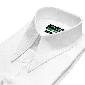 Goodfellas Vintage 1920s SpearPoint Collar Shirt Men&#39;s White Wedding Wear Outfit Retro WWII Reproduction Clothing Ready to wear Shirts