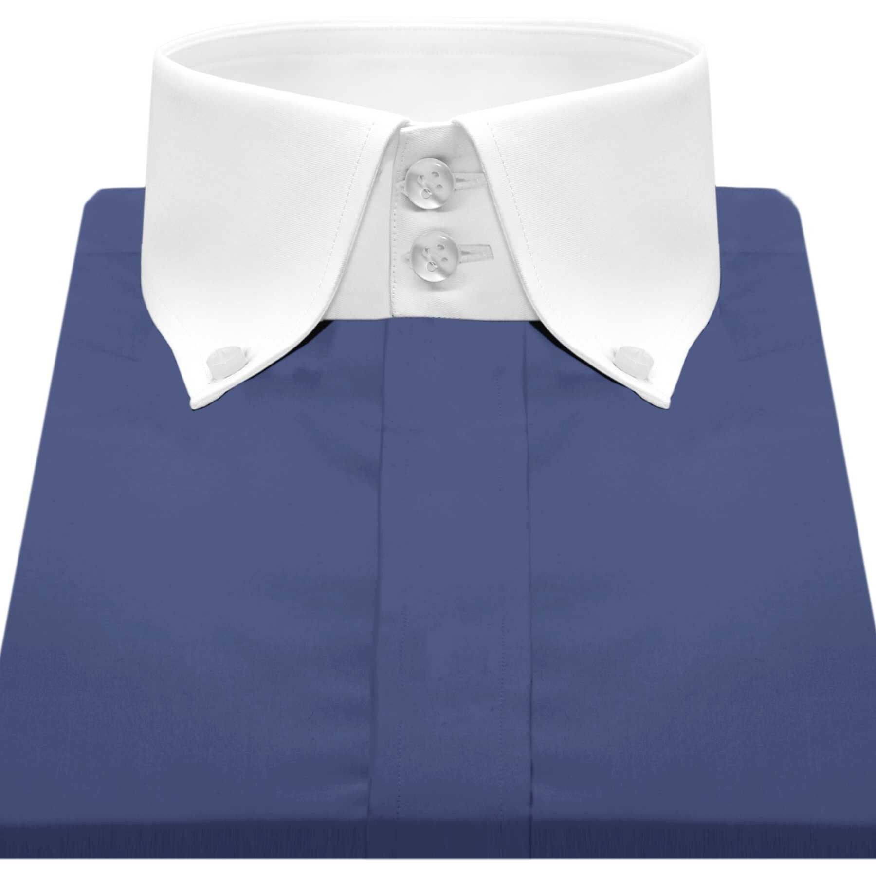 Handmade Giza Cotton Navy Blue Polo Shirt, Oxford Point Collar - Etsy