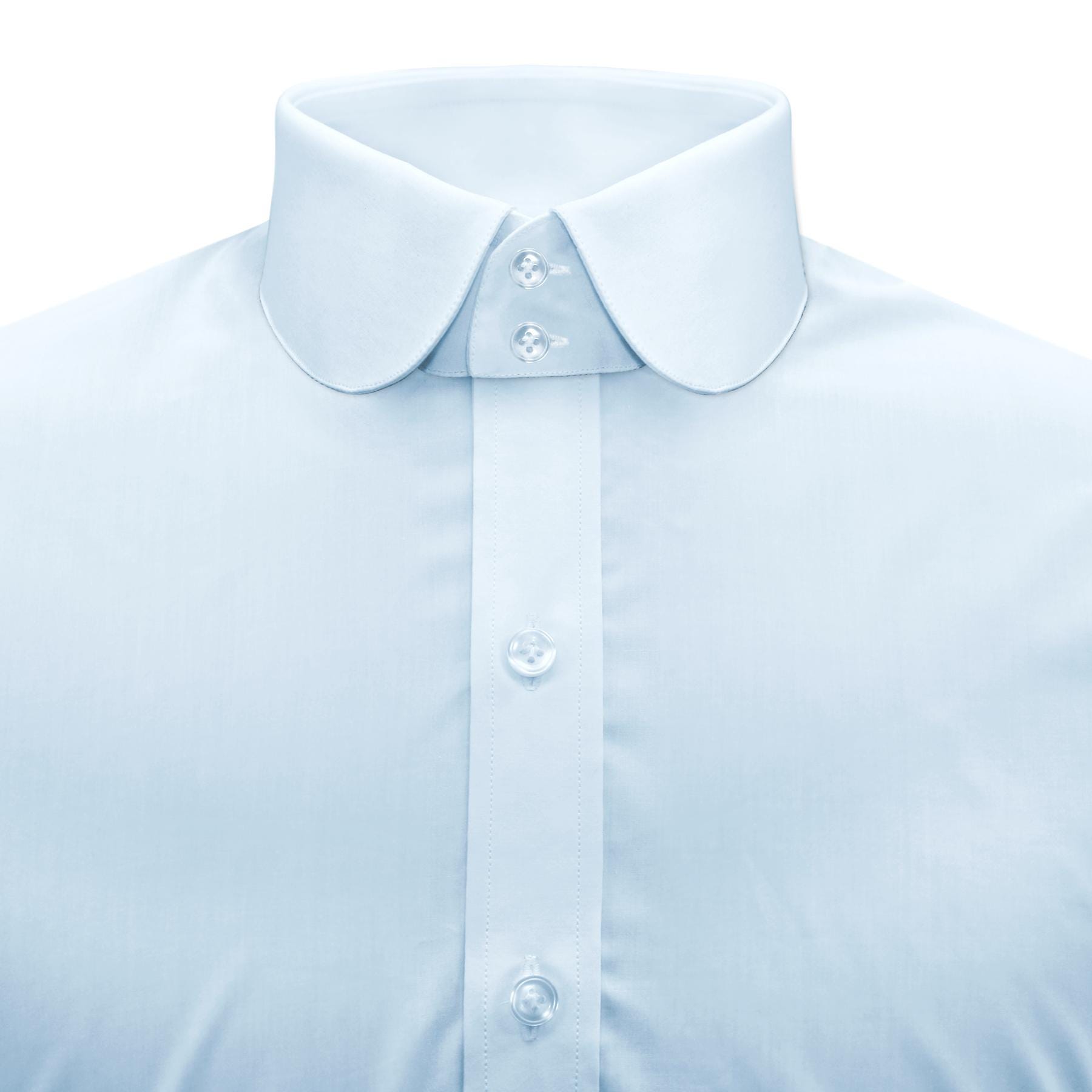 round neck dress shirt Proper Cloth Men's Greenwich White Twill Club Collar Custom Dress Shirt