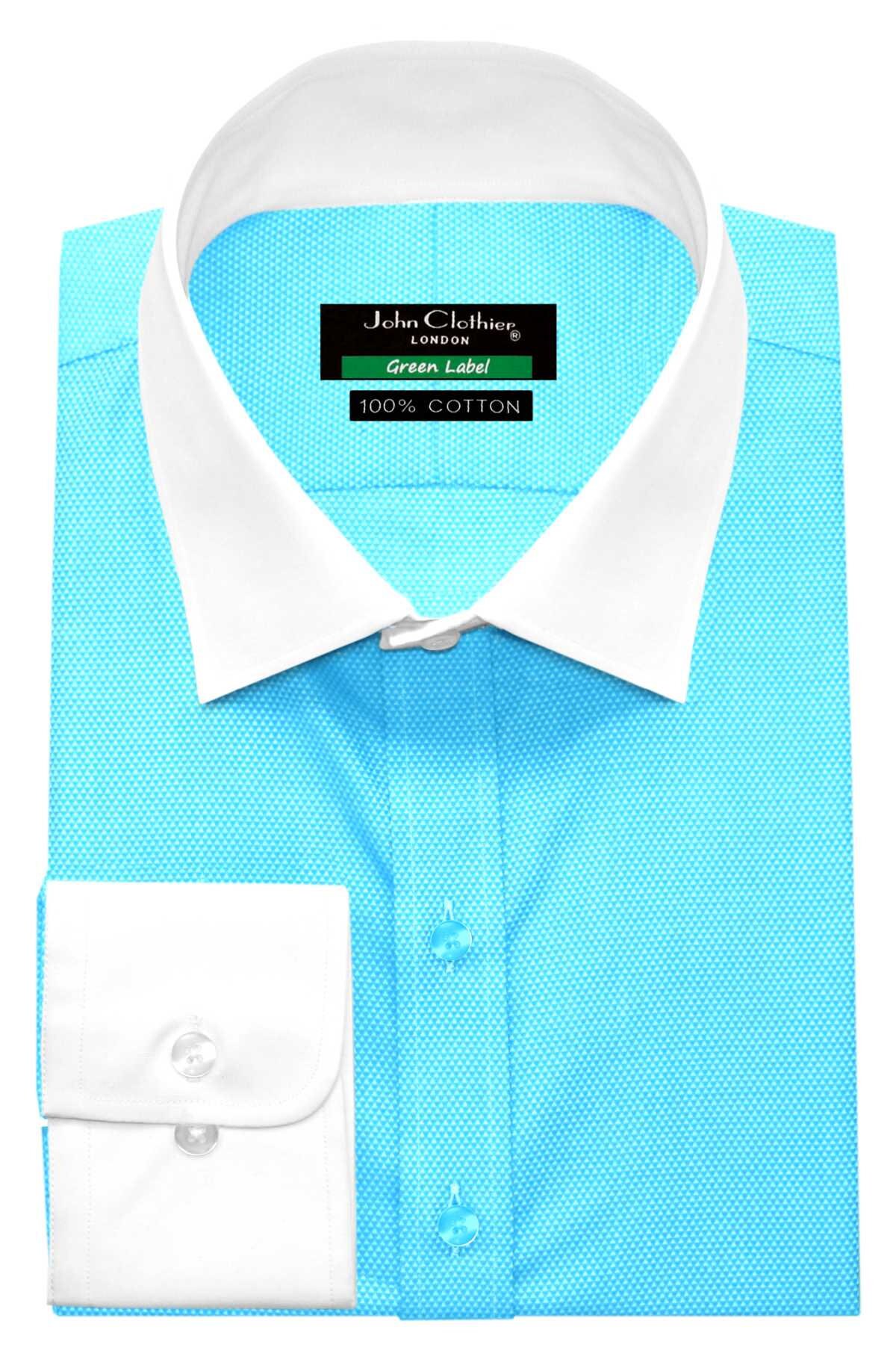 Large Windsor Collar Shirt, Men's High Spread Collar Formal Dress