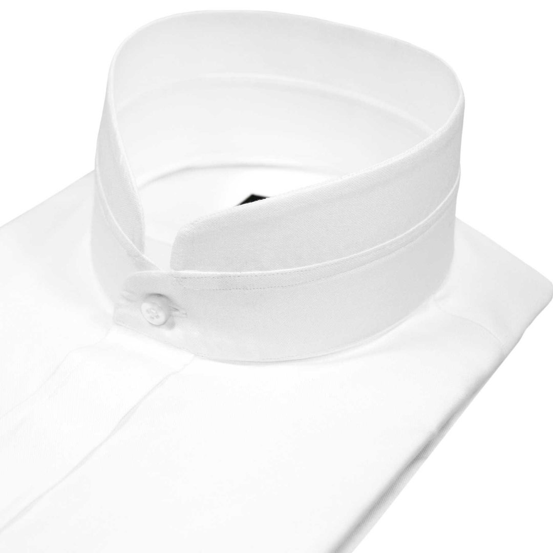 Chinese Banded Collar Grandad Shirt, High Collar Grandfather Shirt ...