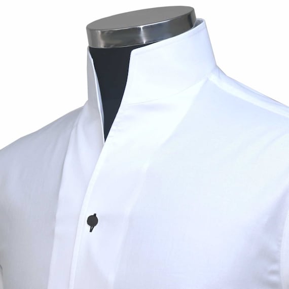 High collar tuxedo shirt outlet
