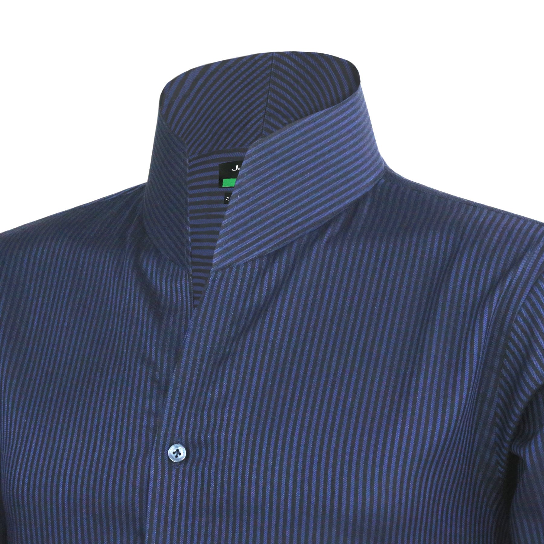 High Open Collar Buttonless V Collar Formal Casual Dress Shirt
