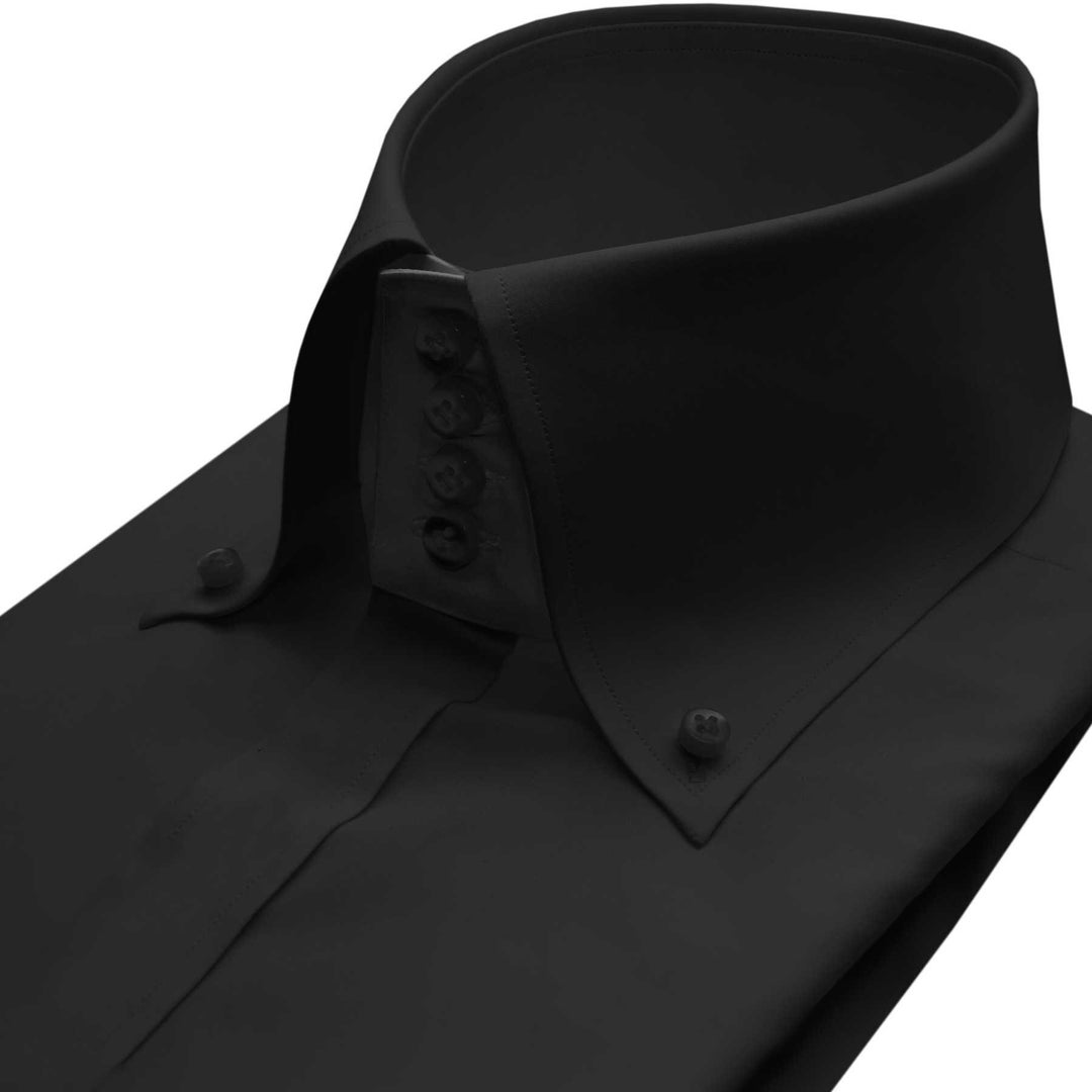 best men's black dress shirt with button down collar High Polo Birthday Party Shirt Long Sleeves Pure Cotton Pointed Oxford Collar Hidden Button Shirt women's festive outfits dress pants Material:With an Alternative Lace What To Wear On