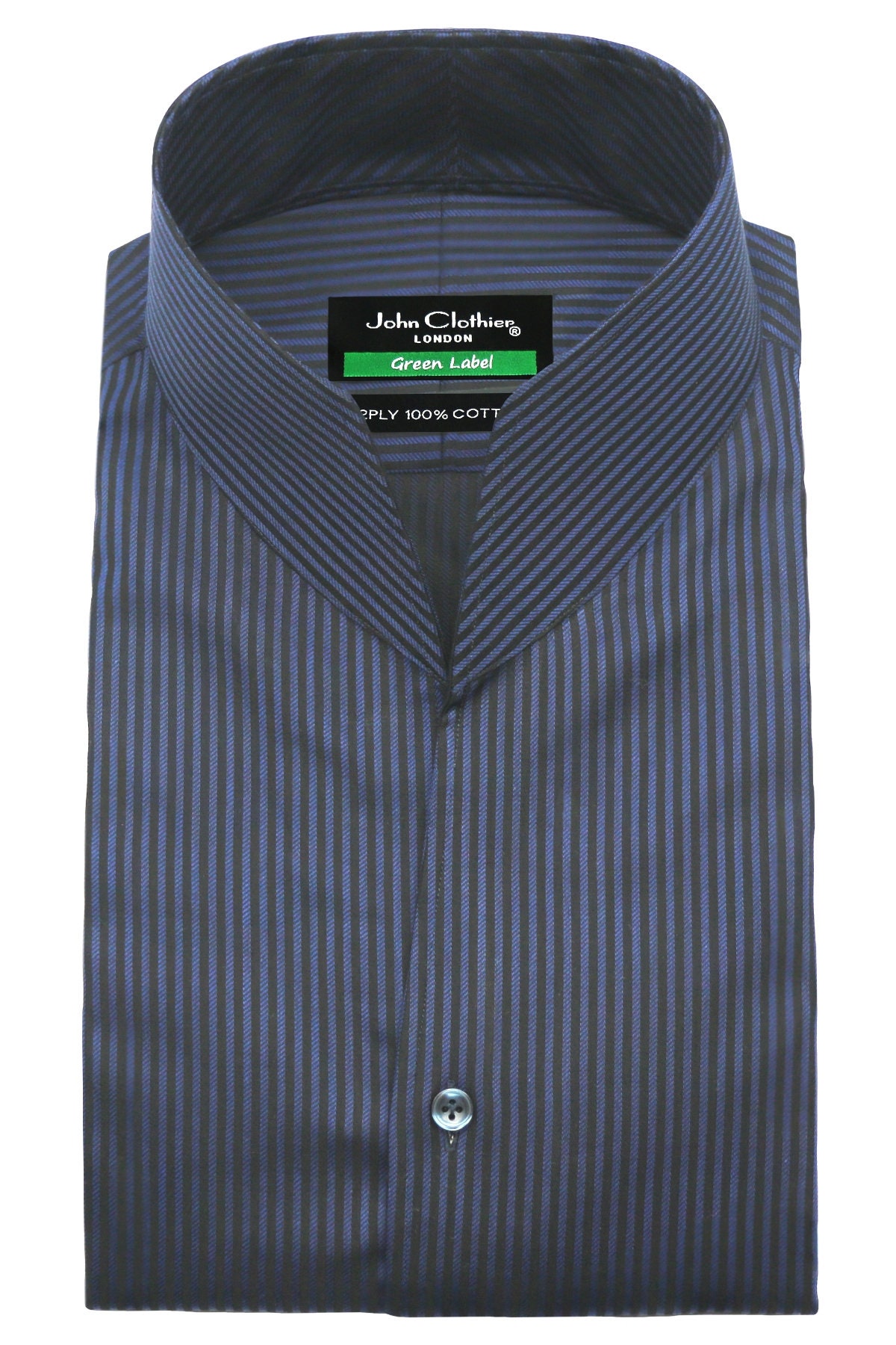 【foufou】high neck dress shirt President Cutaway 6 Button High Collar Londoner Collar Shirt Pure