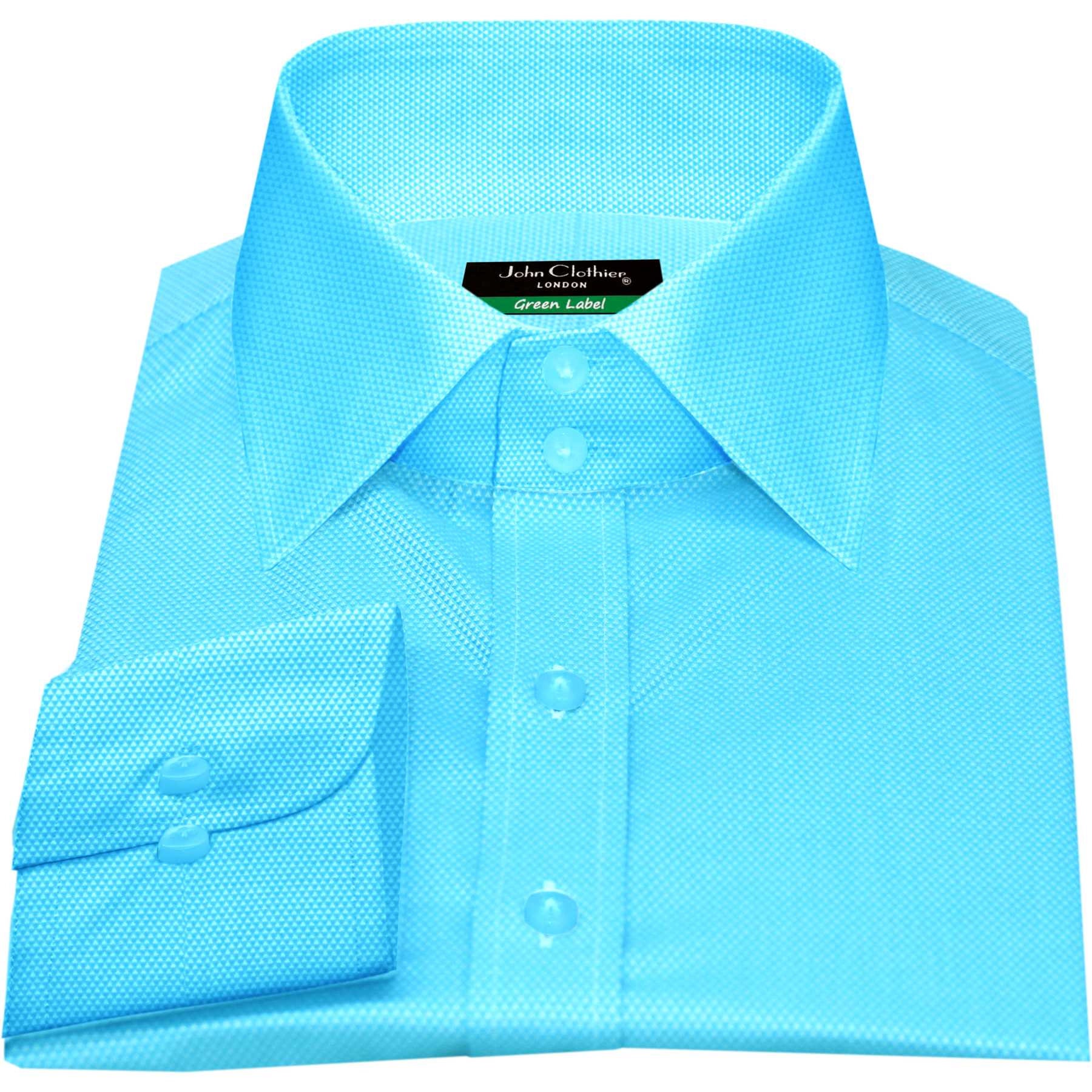 Large Windsor Collar Shirt, Men's High Spread Collar Formal Dress