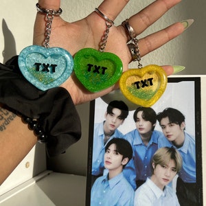 TXT Heart Shaker Keychains