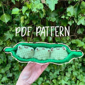 Crochet Frogs in a Pod Pattern [PATTERN ONLY]