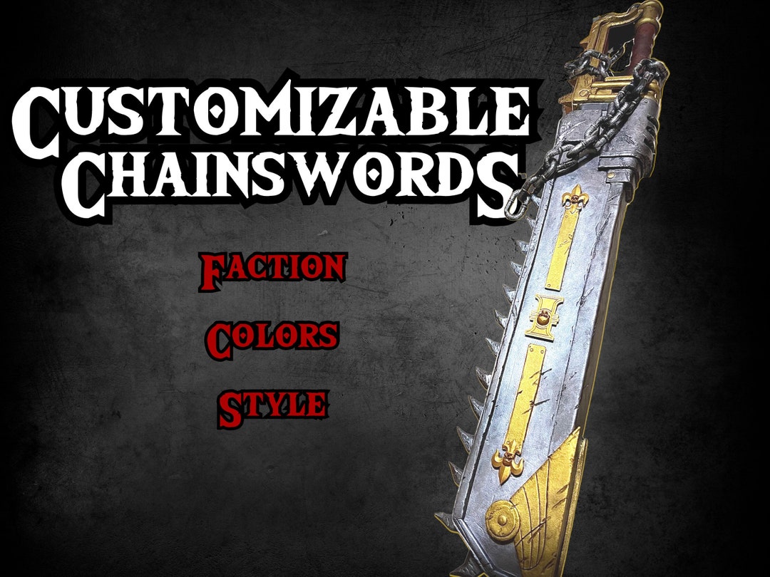 Custom Warhammer 40k EVA Foam Chainsword Prop Choose Paint Etsy Australia
