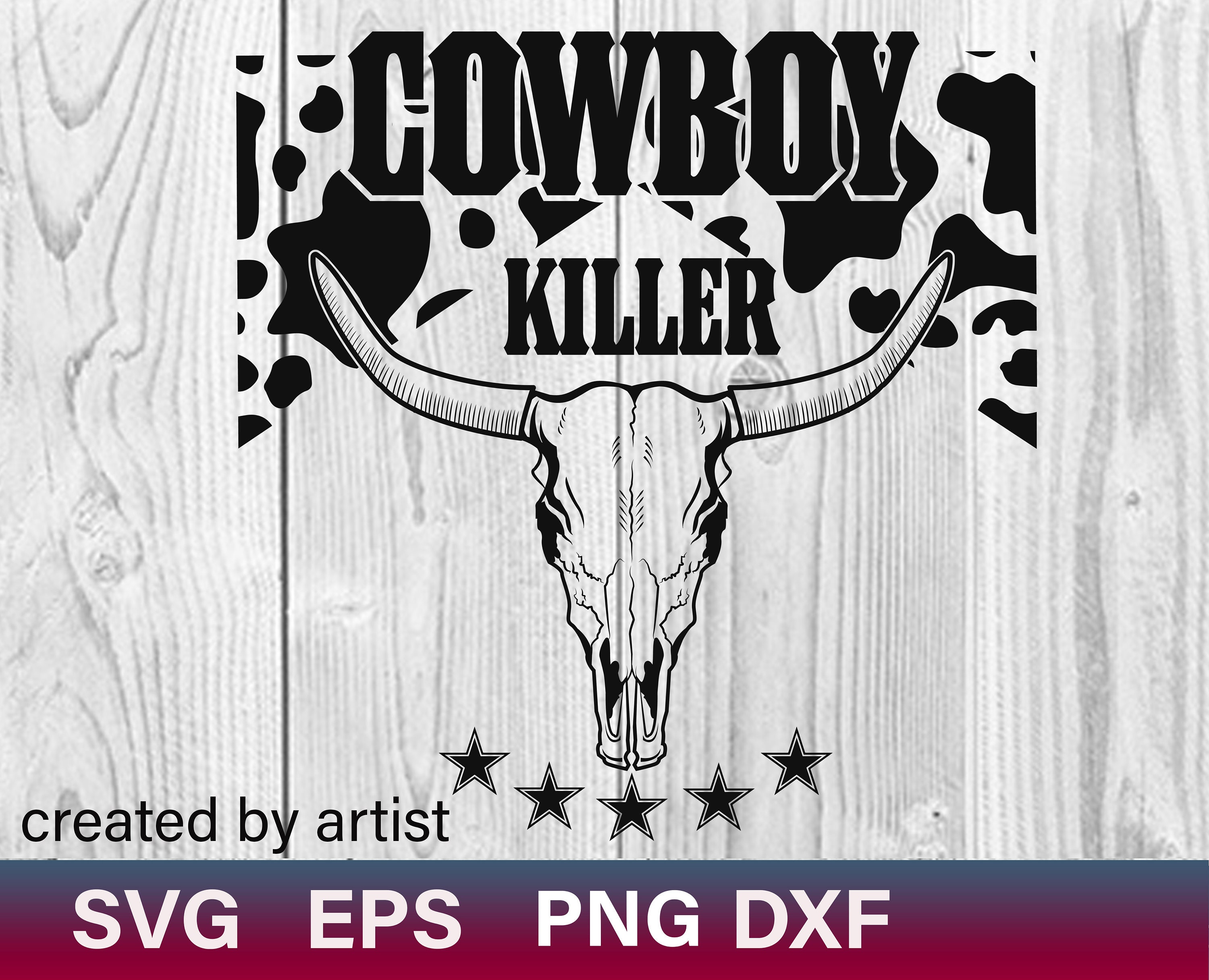 Cowboy Killer Svg Cow Skull Svg Skull Svg Line Art Svg - Etsy