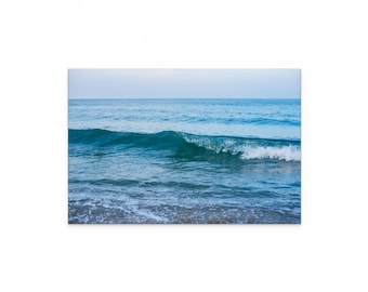 Ocean Wave Canvas Art, Blue Coastal Beach House Wall Decor, Outer Banks Atlantic | SEAGLASS