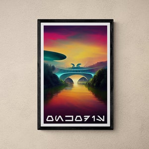 Póster de turismo alienígena - Planeta Onkodis - Pósters de viajes espaciales