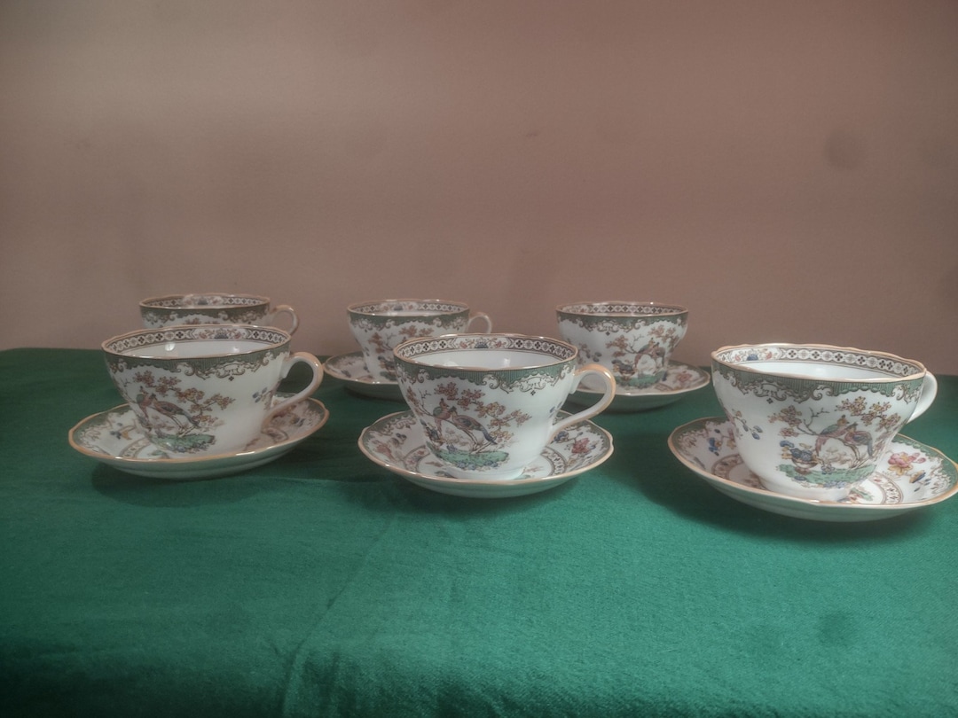 Spode Eden Large Tea Cups and Saucers Set of 6 Etsy