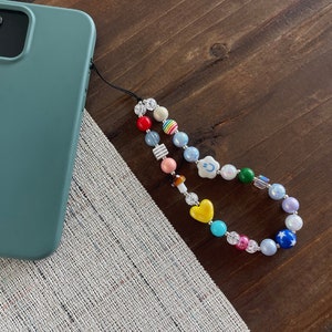 Beaded Phone Charm - Mixed Beaded Phone Strap - Phone strap-Cell phone accessories - Keychain