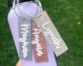 Llavero acrílico personalizado/ Etiqueta de nombre de mochila/Etiqueta de nombre 3D/Etiqueta de nombre personalizada/Etiqueta de nombre acrílico personalizada/Regalo para niños