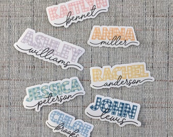 Adesivo con nome personalizzato, adesivo con nome personalizzato, adesivo per laptop, adesivo per bottiglia d'acqua, SPEDIZIONE GRATUITA!