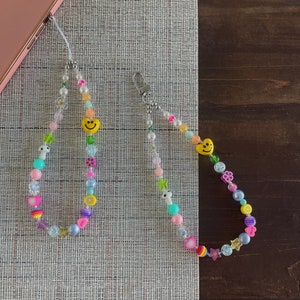 Beaded Phone Charm - Mixed Beaded Phone Strap - Phone strap-Cell phone accessories - Keychain