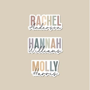 Personalized name sticker, Custom name sticker, Colorful name sticker, Water bottle sticker, Tumbler sticker, FREE SHIPPING!