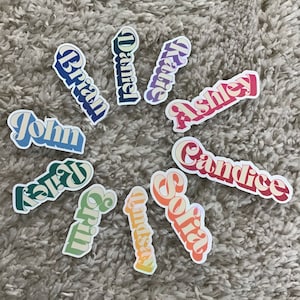 Personalized name sticker, Custom name sticker, Colorful name sticker, Water bottle sticker, Tumbler sticker, laptop sticker, FREE SHIPPING!