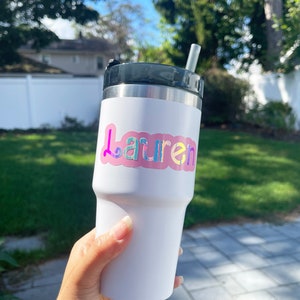 Personalized name decal, Personalized name decal, Name sticker for Tumblers, Water bottle,Stanley sticker-WATERPROOF-FREE SHIPPING!