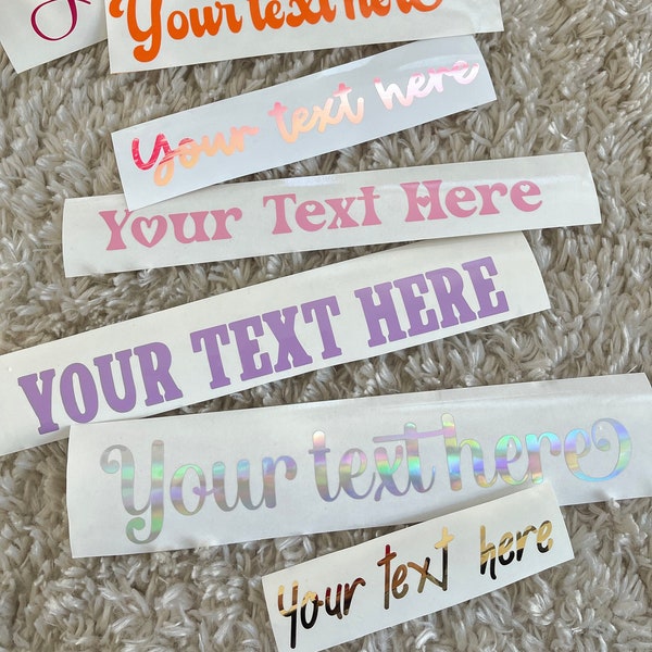 Custom Text Vinyl Decals - Build Your Own Decals - Personalized Decals- Custom Stickers-Car decals- Affirmation decals- Custom