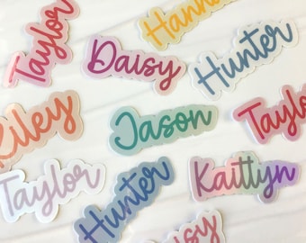 Personalized name sticker, Custom name sticker, Pastel name sticker, Water bottle sticker, Tumbler sticker, Laptop sticker,  FREE SHIPPING!