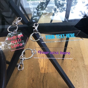 Custom Text Keychain/custom Logo Keychain/colored Personalized Keychain ...