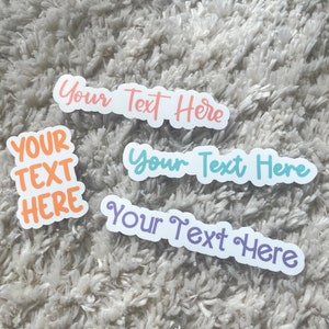 Custom text stickers, Build your own stickers, Personalized quotes, Waterproof stickers, FREE SHIPPING image 3