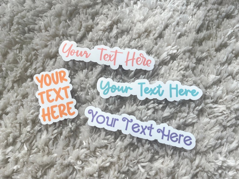 Custom text stickers, Build your own stickers, Personalized quotes, Waterproof stickers, FREE SHIPPING image 3