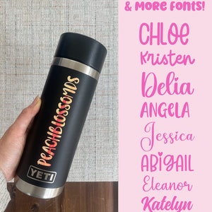 Custom Vinyl Name Decal, Name Sticker, Name stickers for water bottles, Holographic Name Decal, Name Decal, personalized gift