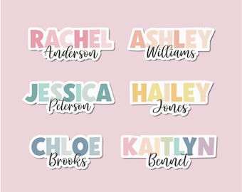 Personalized name sticker, Custom name sticker, Colorful name sticker, Water bottle sticker, Tumbler sticker, FREE SHIPPING!