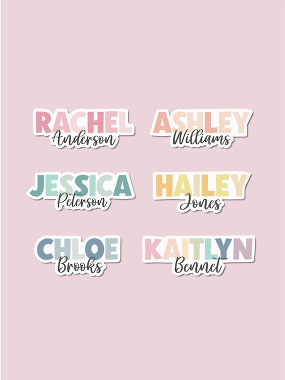 Personalized name sticker, Custom name sticker, Colorful name sticker, Water bottle sticker, Tumbler sticker, FREE SHIPPING!