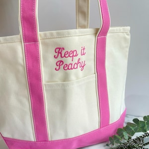 Embroidered Personalized Tote Bag-Custom Canvas Tote Bag-Bridesmaid Gift- Personalized Gift