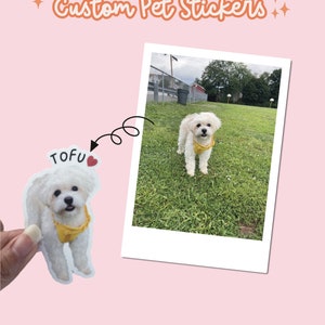Custom Pet Photo Stickers, custom pet sticker, custom dog sticker, dog face sticker, sticker of my dog, stickers of my pet, FREE SHIPPING!