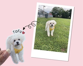 Custom Pet Photo Stickers, custom pet sticker, custom dog sticker, dog face sticker, sticker of my dog, stickers of my pet, FREE SHIPPING!