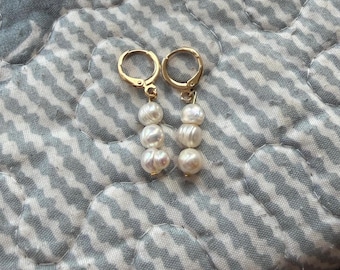 pearl dangle earrings